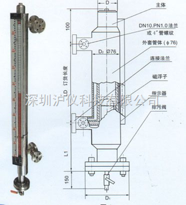 UHZ-111/W-UHZ-111/W保温型磁浮子液位计-深圳沪仪科技